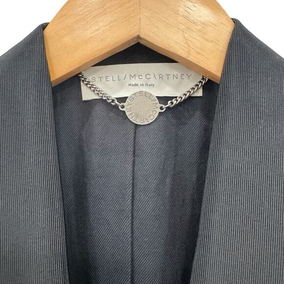 Stella McCartney Wool Shawl Blazer Jacket Black Tailored Size IT 40 / US 4 - Picture 4 of 13